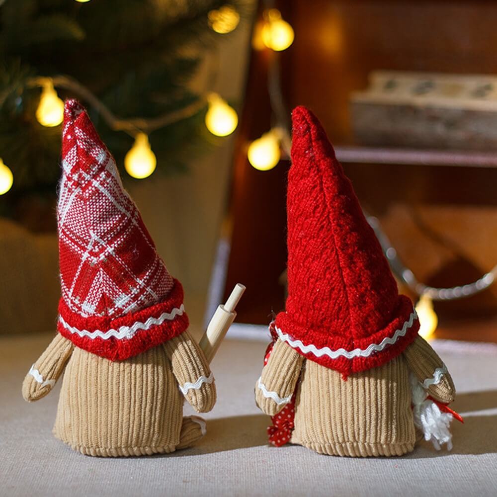 2er Set Wichtel Gnome im Lebkuchen-Kostüm Weihnachtsdeko - Image 10