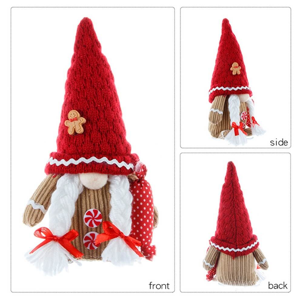 2er Set Wichtel Gnome im Lebkuchen-Kostüm Weihnachtsdeko - Image 4
