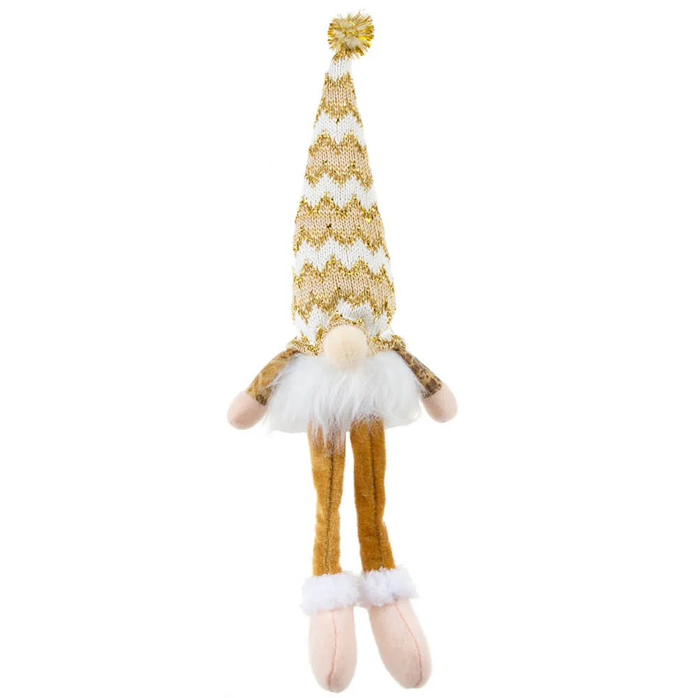 2er Set Wichtel mit baumelnden Beinen Weihnachtsdeko mit LED - Image 4