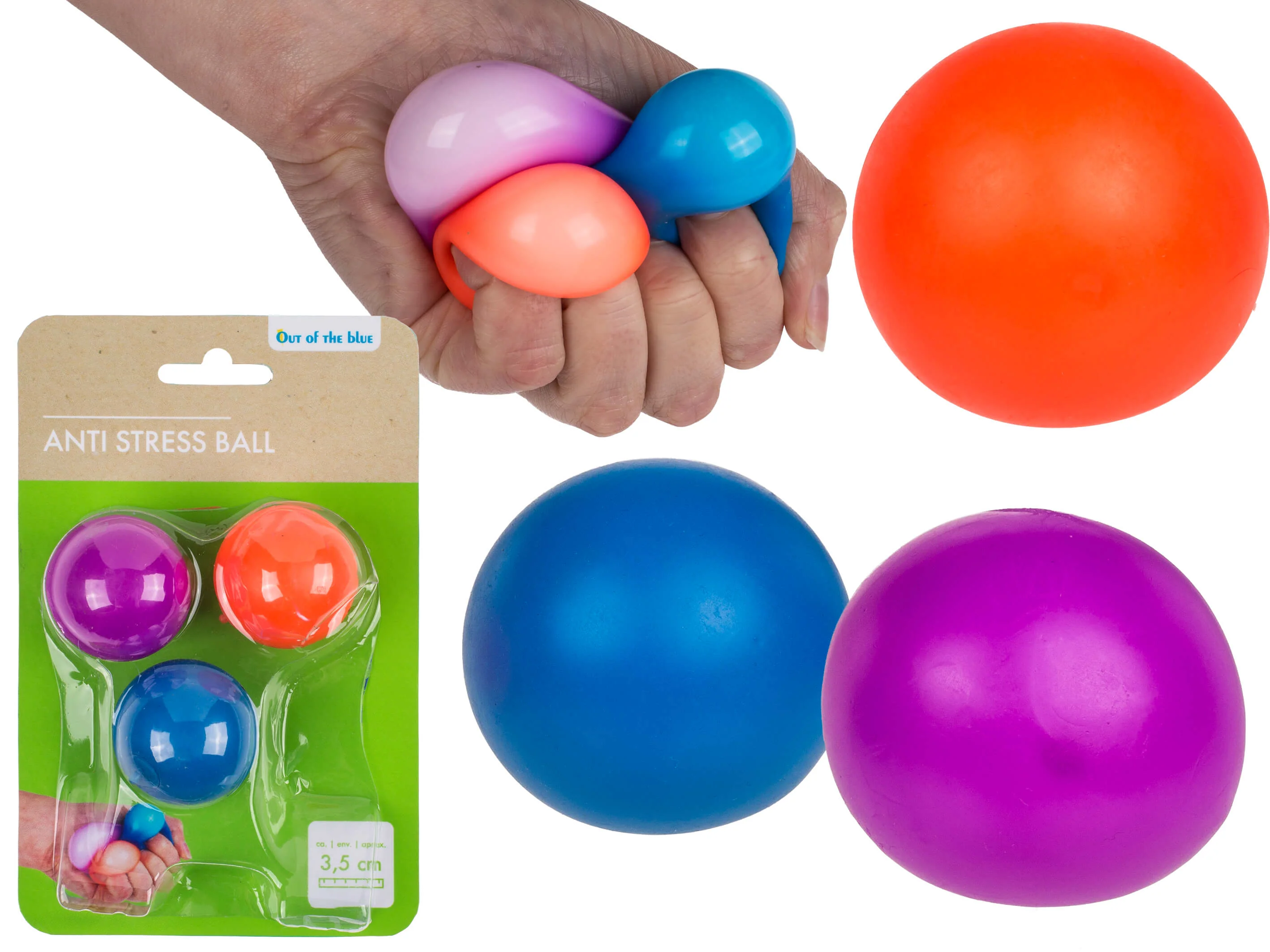 3-er Set Antistress-Ball 3.5cm