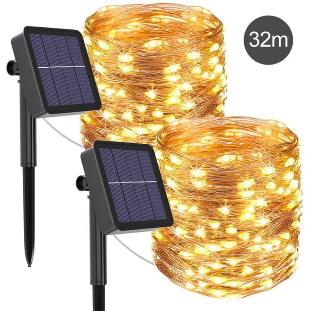 32m Solar Draht- Lichterkette Warmweiss - Image 3