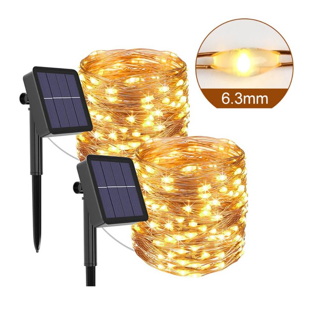 32m Solar Draht- Lichterkette Warmweiss - Image 4