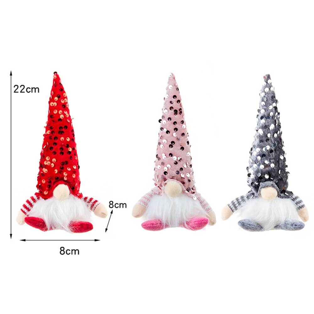 3er Set Wichtel Weihnachtsdeko mit LED - Image 11