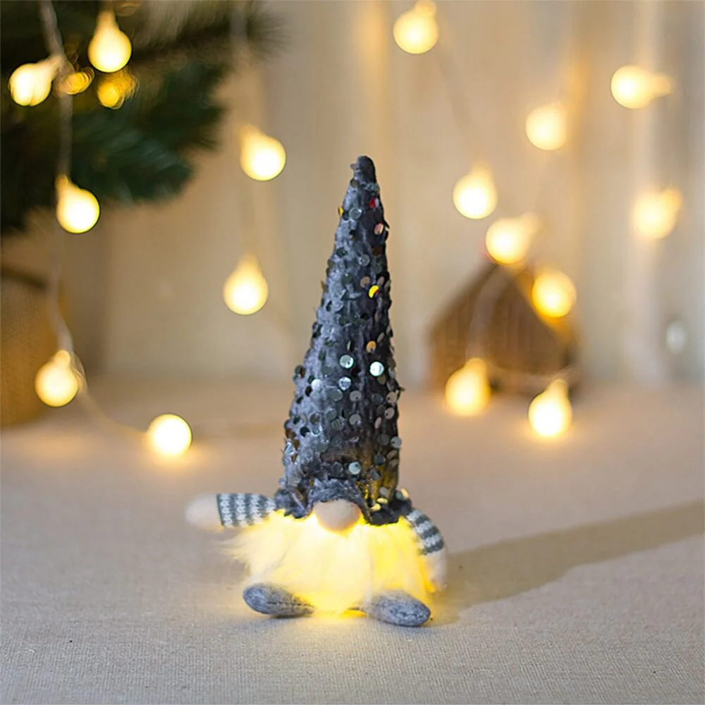 3er Set Wichtel Weihnachtsdeko mit LED - Image 4