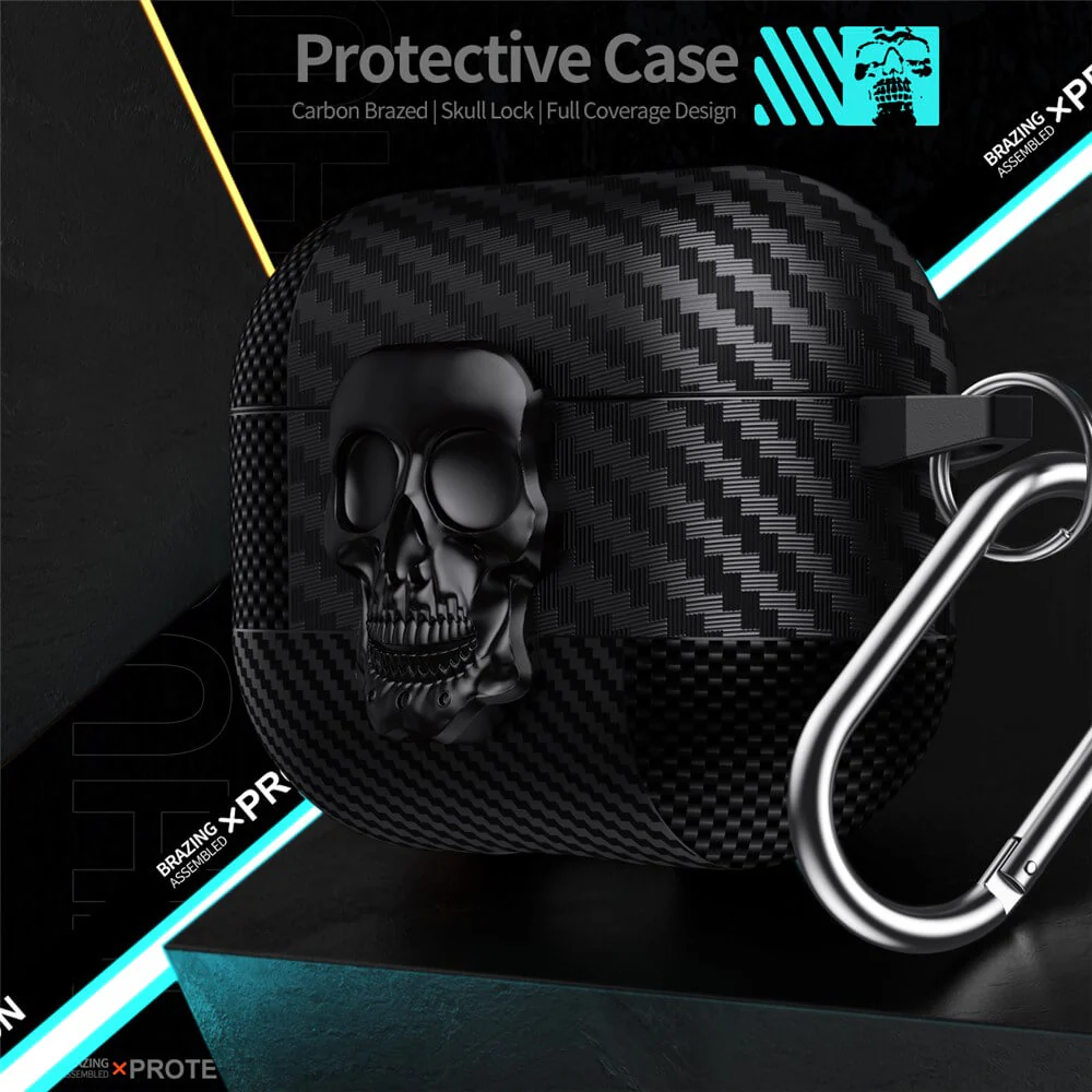 AirPods 4 - Skull Schutzhülle mit Karabiner - Image 26