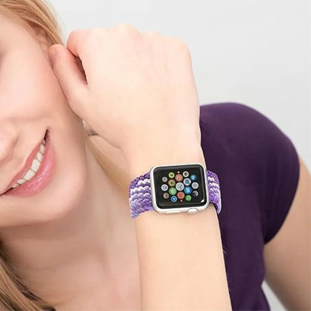 Apple Watch 42/41/40mm - Nylon Stoff Ersatzarmband geflochten - Image 7