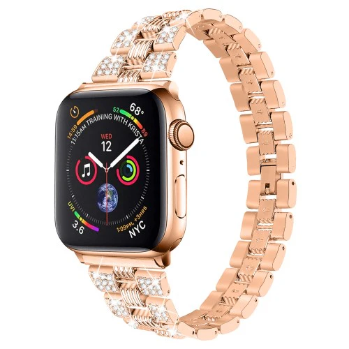 Apple Watch 44/45/46/49mm - Edelstahl Mit Strass Armband - Image 12