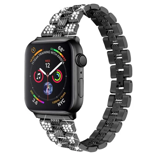 Apple Watch 44/45/46/49mm - Edelstahl Mit Strass Armband - Image 15