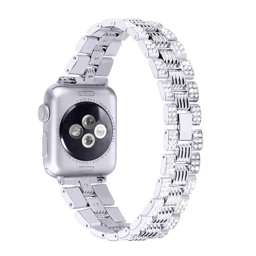 Apple Watch 44/45/46/49mm - Edelstahl Mit Strass Armband - Image 4