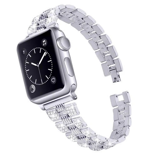 Apple Watch 44/45/46/49mm - Edelstahl Mit Strass Armband - Image 6