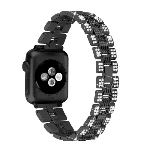 Apple Watch 44/45/46/49mm - Edelstahl Mit Strass Armband - Image 8