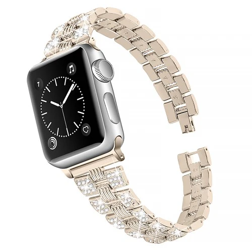 Apple Watch 44/45/46/49mm - Edelstahl Mit Strass Armband - Image 9