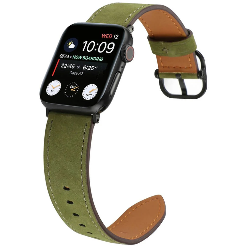 Apple Watch 44/45/46/49mm - Ersatzband Armband Leder - Image 12