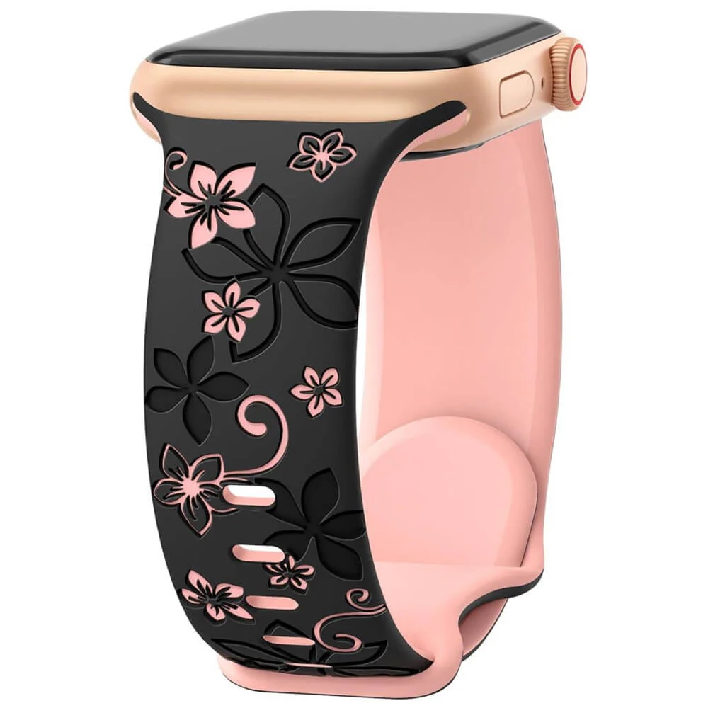 Apple Watch 44/45/46/49mm - Silikon Ersatzband Floral