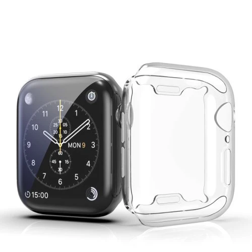 Apple Watch 45mm - Gummi Schutz Case Transparent - Image 4