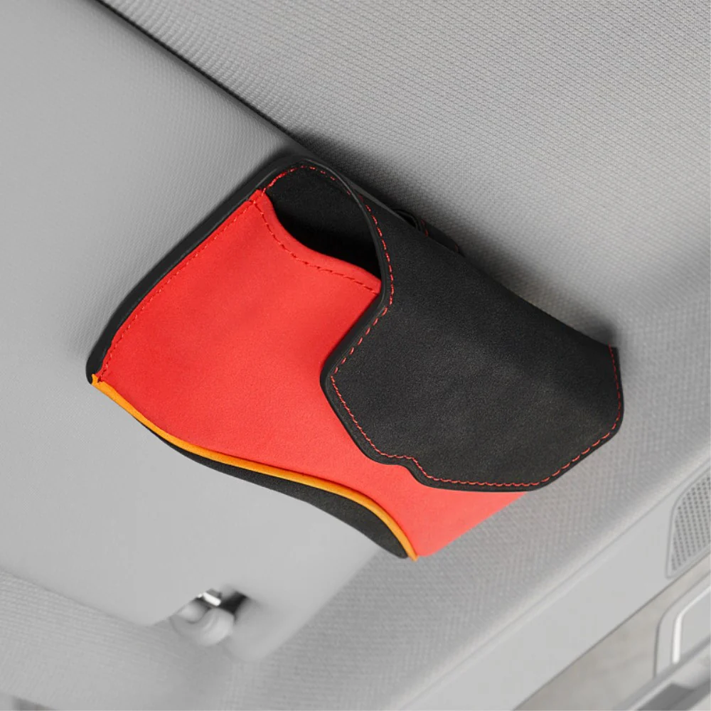 Brillenetui fĂŒr Auto mit Clip fĂŒr Sonnenblende - Image 8