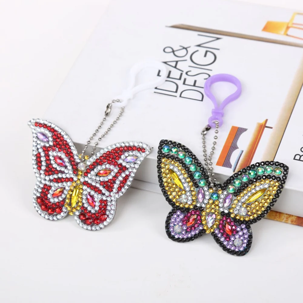 DIY Bastel-set Glitzer Strasssteine Anhänger Schmetterlinge - Image 4