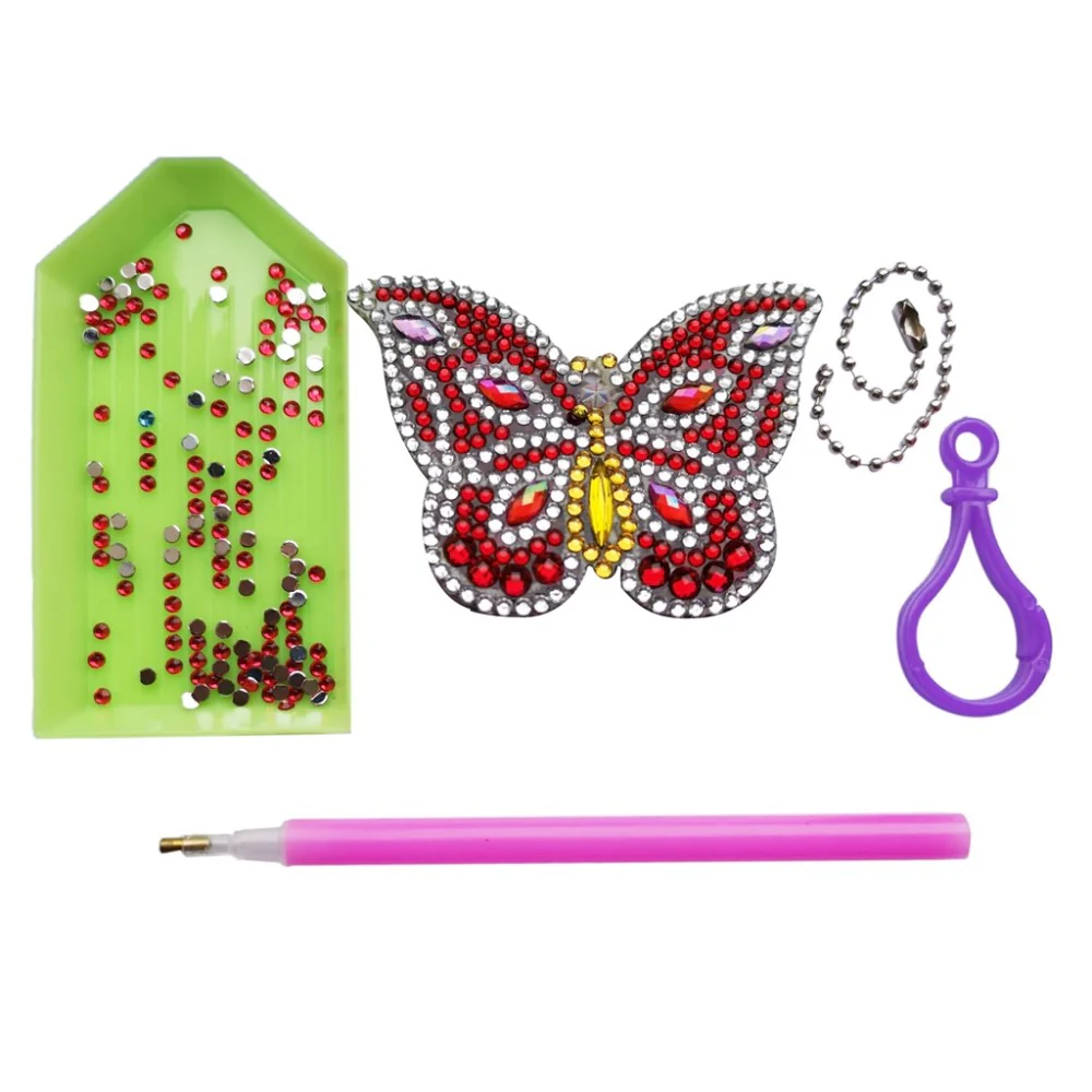 DIY Bastel-set Glitzer Strasssteine Anhänger Schmetterlinge - Image 8