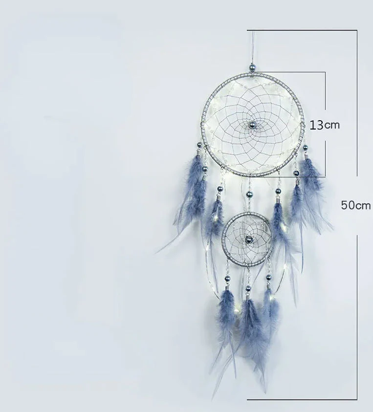 DIY Bastel-Set Traumfänger LED Blau - Image 3