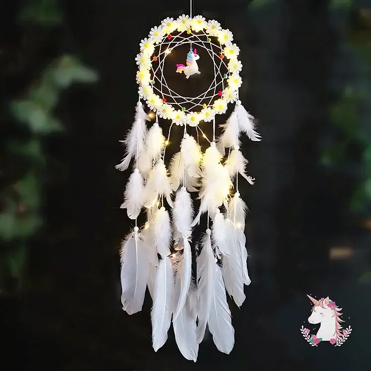 DIY Bastel-Set Traumfänger LED Einhorn - Image 4