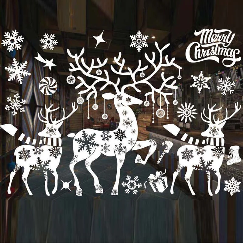 Fenster Sticker Tattoo Christmas Rentiere