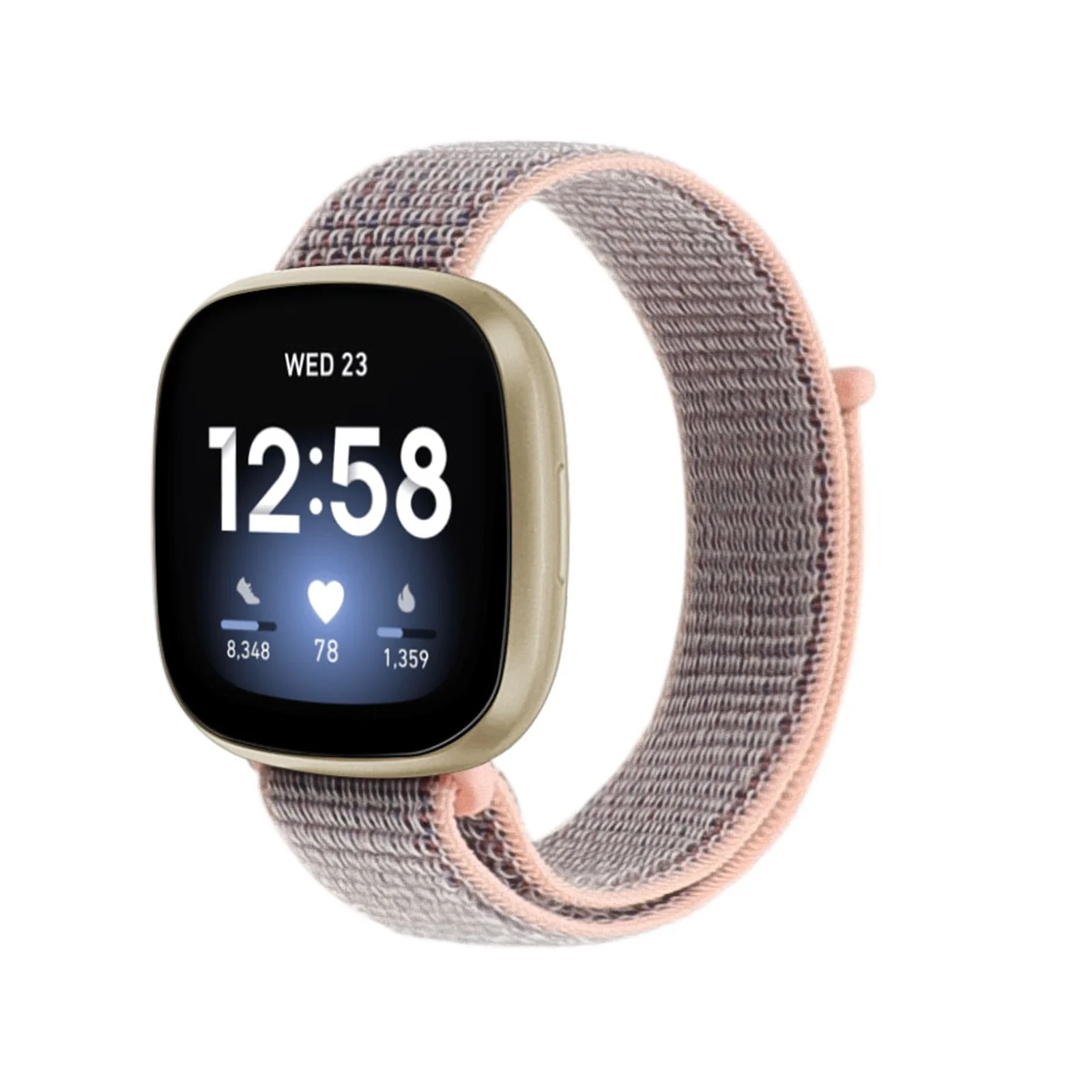 Fitbit Versa / Sense - Nylon Armband Klettverschluss - Image 2