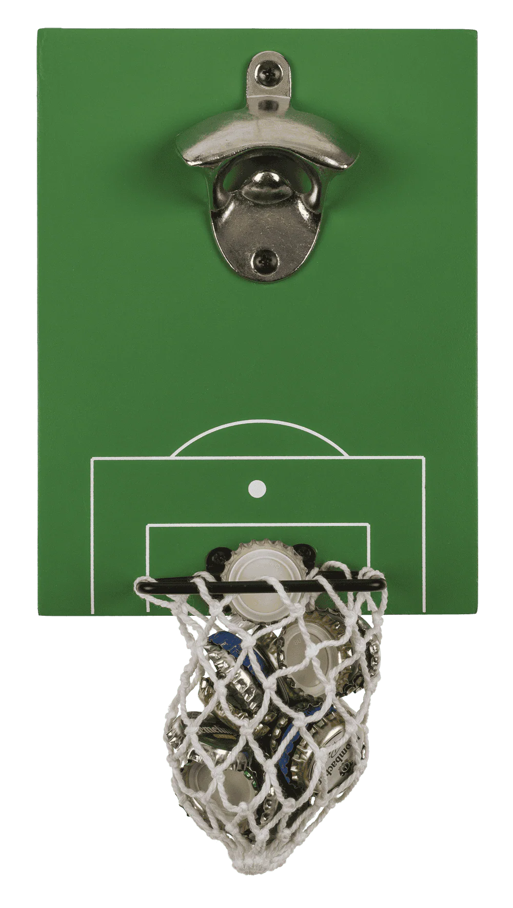 Flaschenöffner Fussballfeld mit Tor – Metall Bottle Opener mit Fangnetz - Image 2