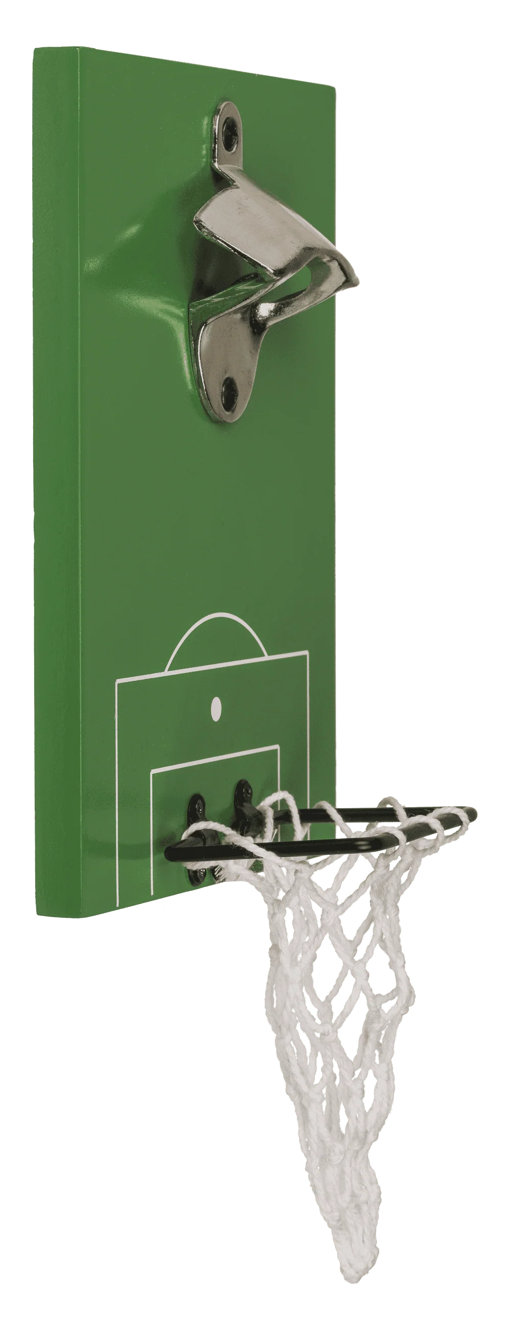 Flaschenöffner Fussballfeld mit Tor – Metall Bottle Opener mit Fangnetz - Image 4