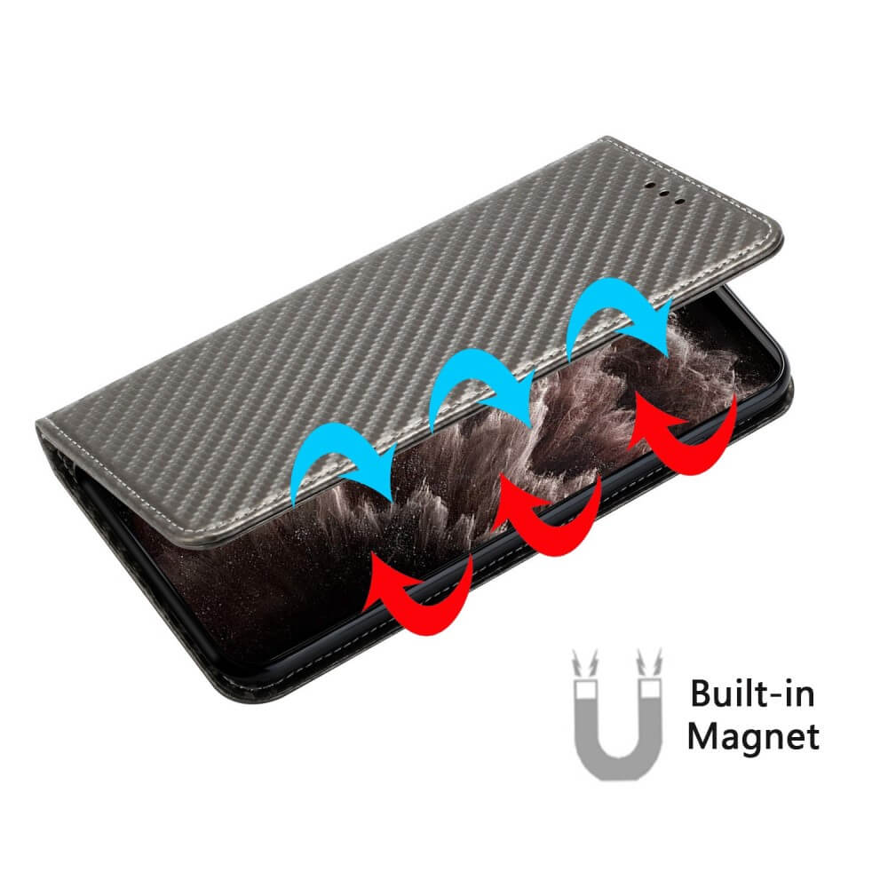 Galaxy A14 - Carbon Look Flip Case Hülle - Image 10
