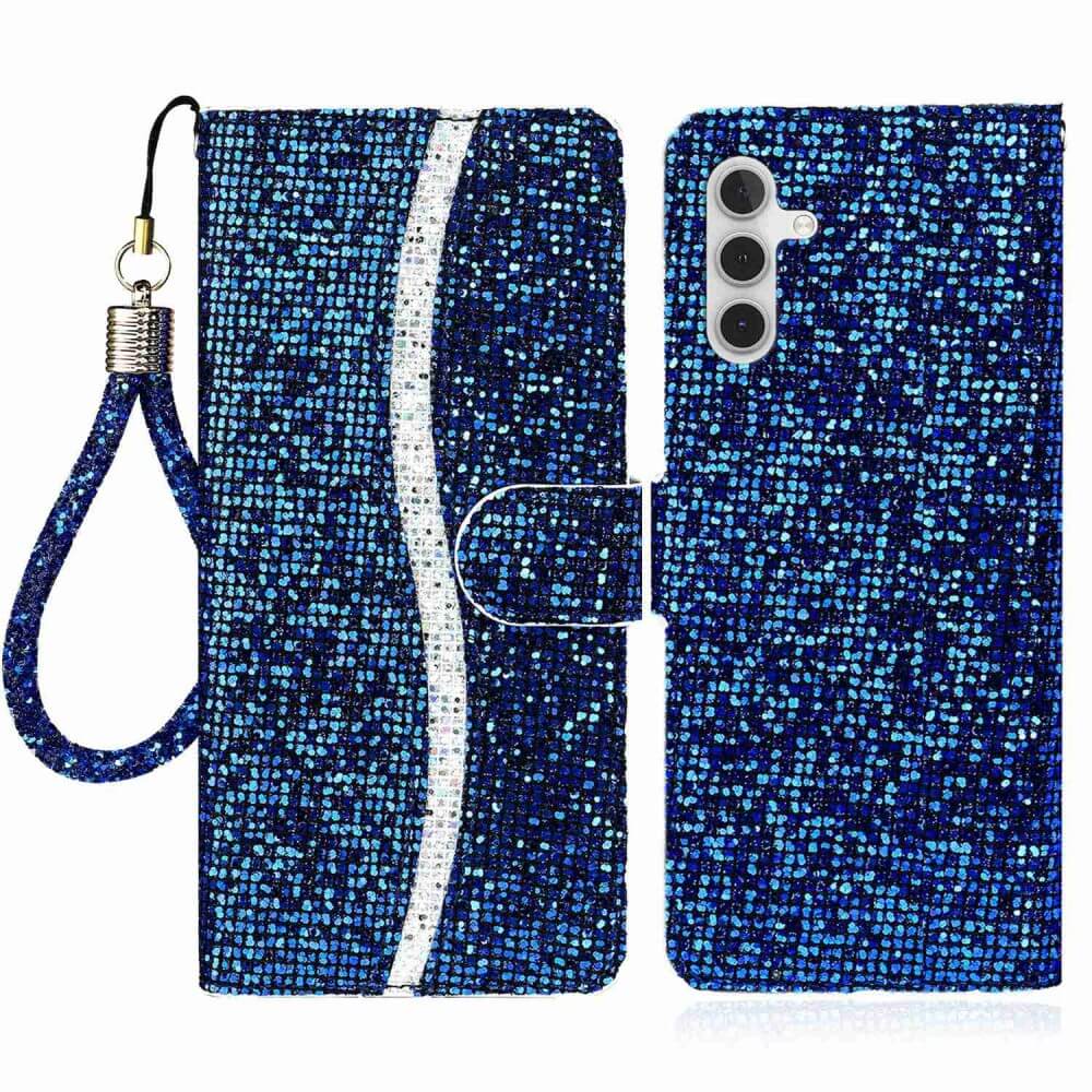 Galaxy A14 - Glitter Leder Etui - Image 7