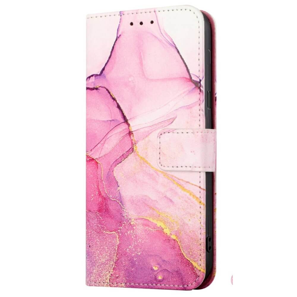 Galaxy A14 - Leder Hülle Pink Marble - Image 4
