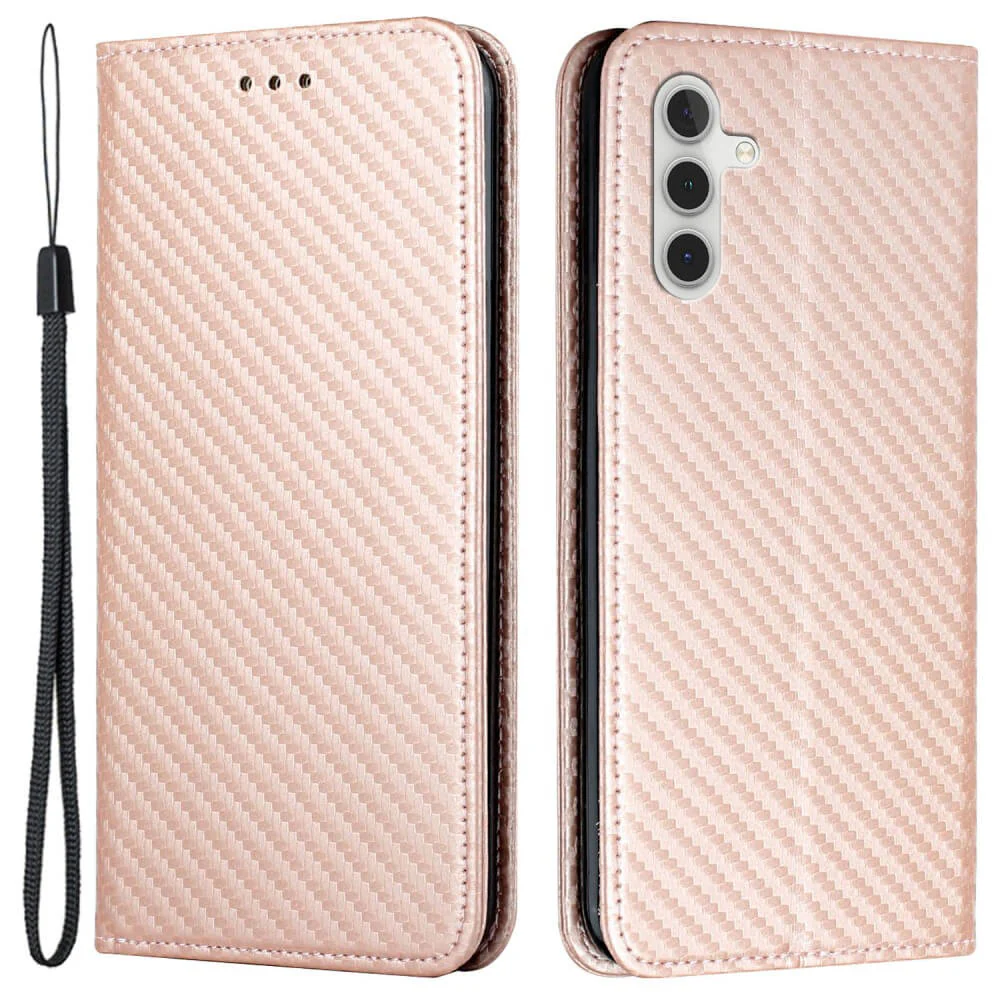Galaxy A15 - Carbon Look Flip Case - Image 8