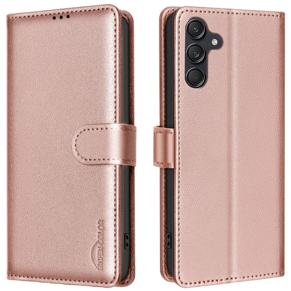 Galaxy A16 - BINFEN Leder Etui Hülle mit RFID Blocker - Image 16