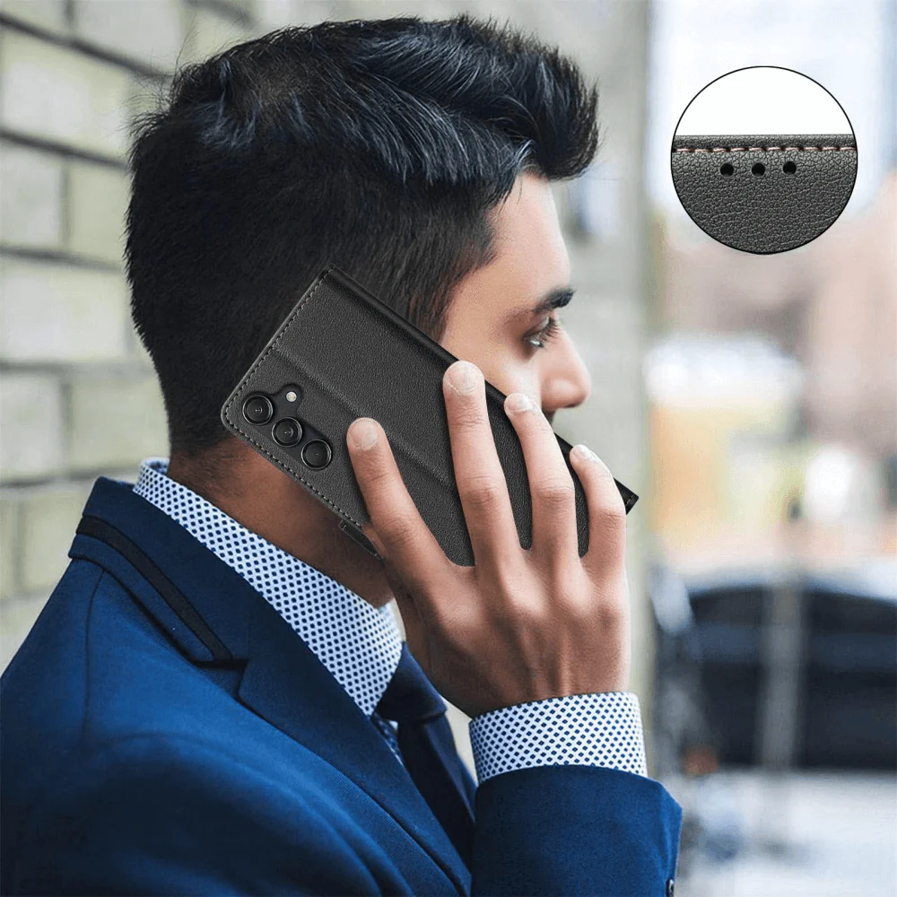 Galaxy A16 - BINFEN Leder Etui Hülle mit RFID Blocker - Image 4