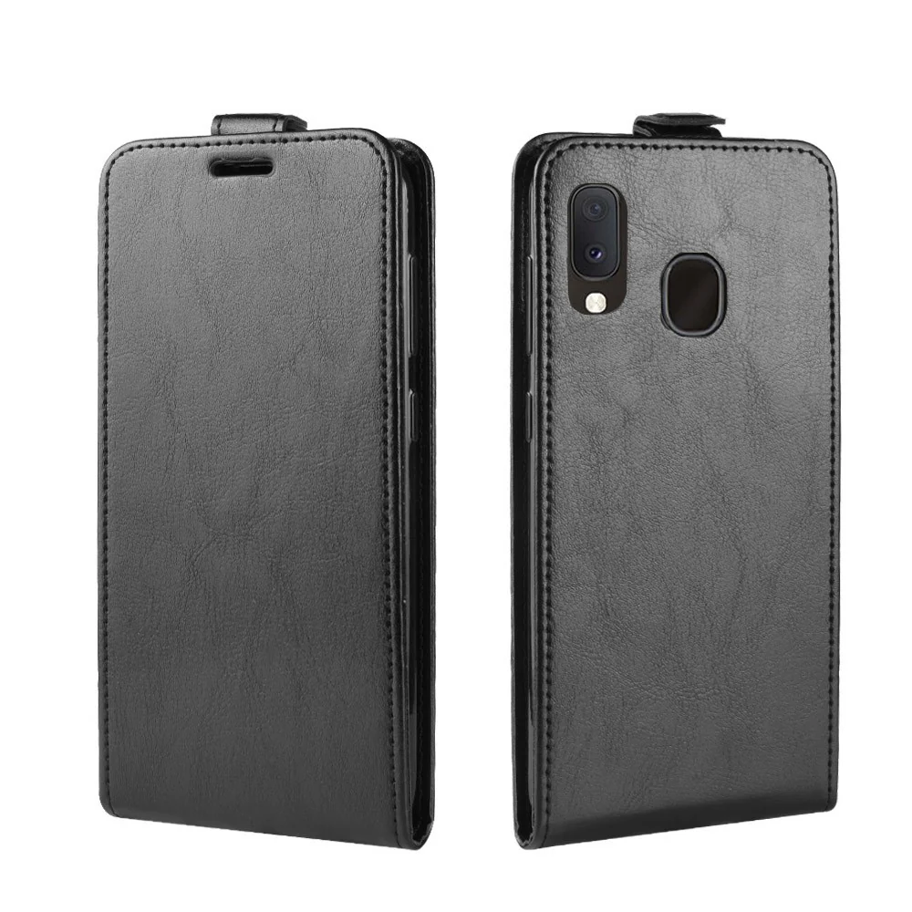 Galaxy A20e- Klassisches Leder Flip Case Vertikal - Image 5