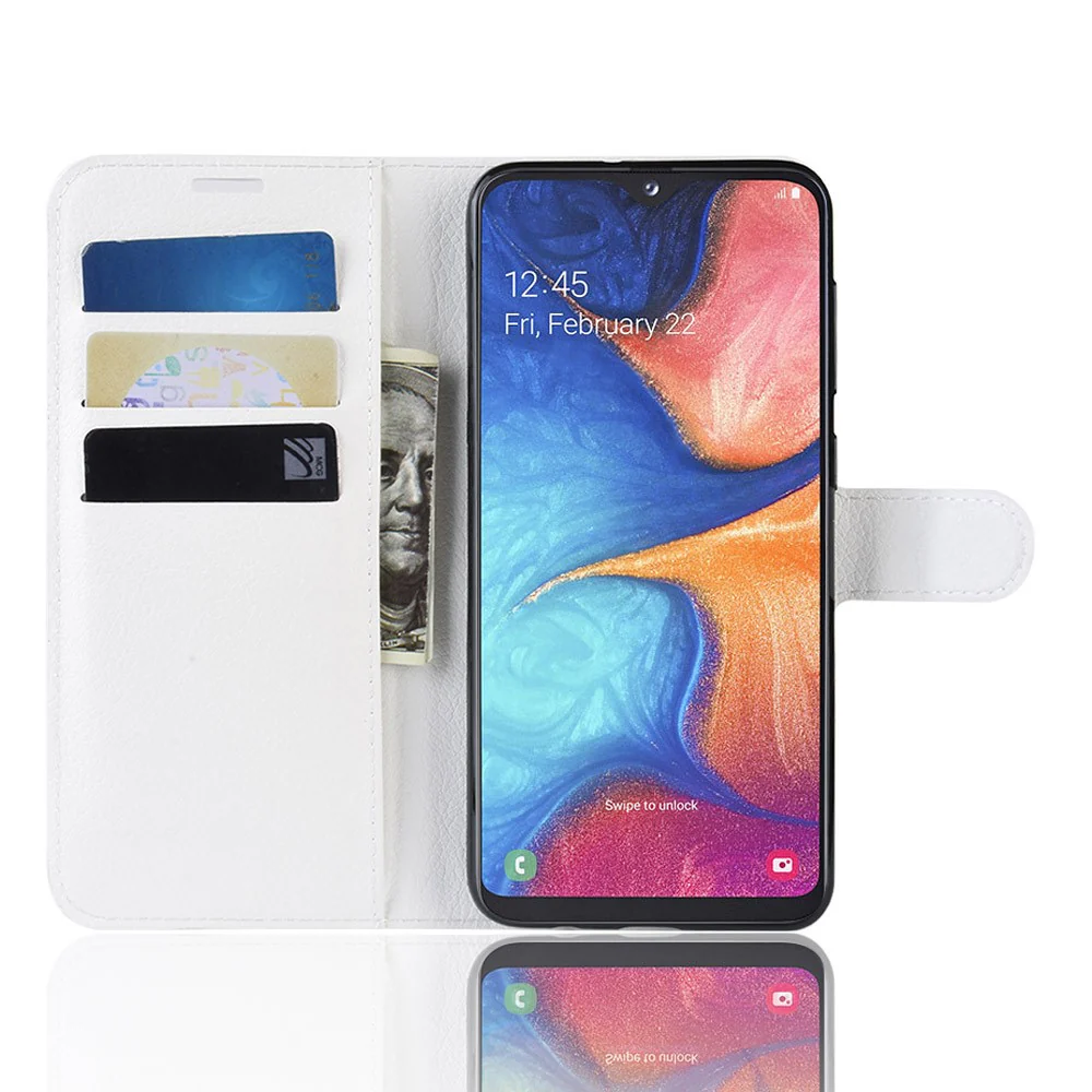 Galaxy A20e - Leder Etui Hülle mit Kartenfächern - Image 3