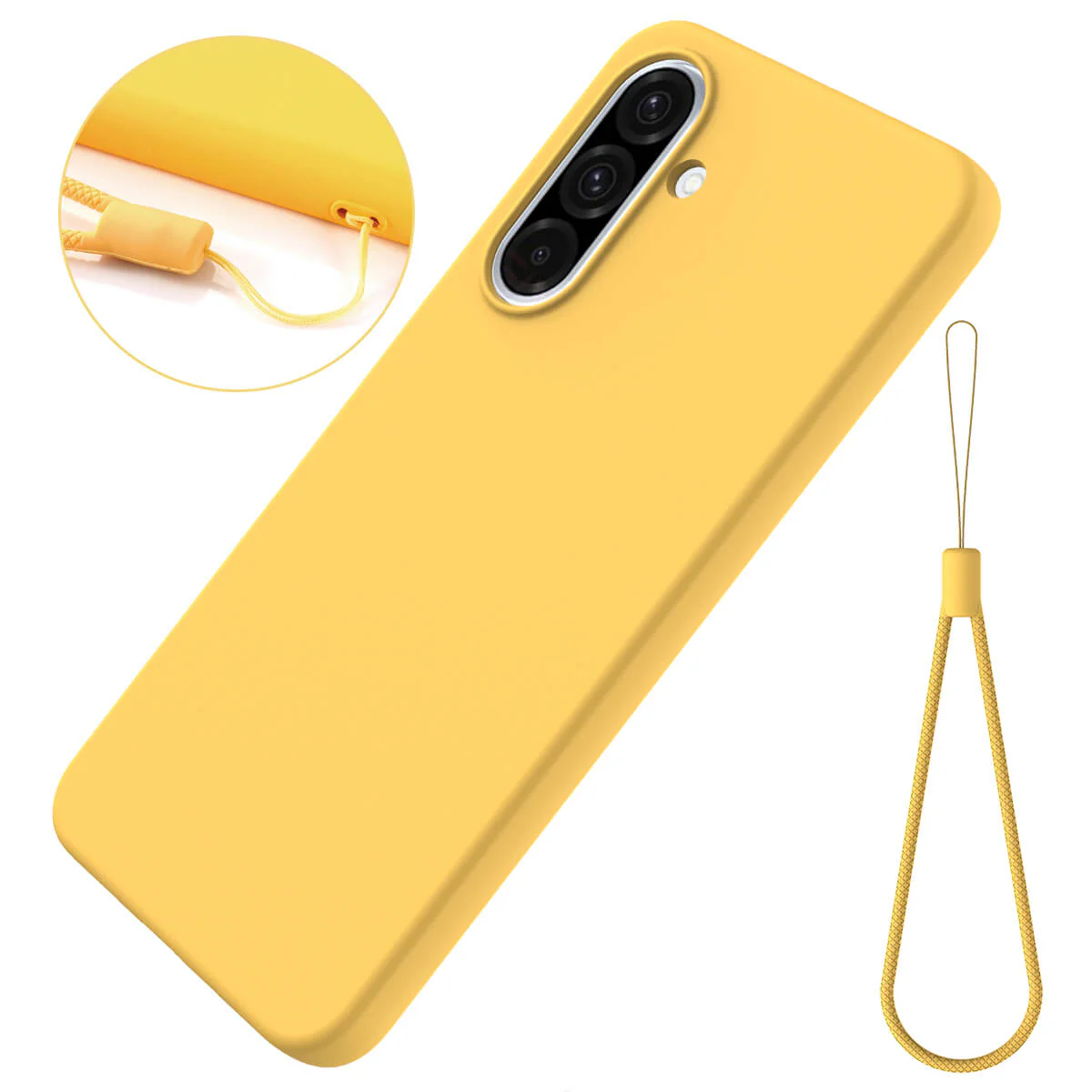 Galaxy A37 Silikon Gummi Hülle mit Riemen - Image 14