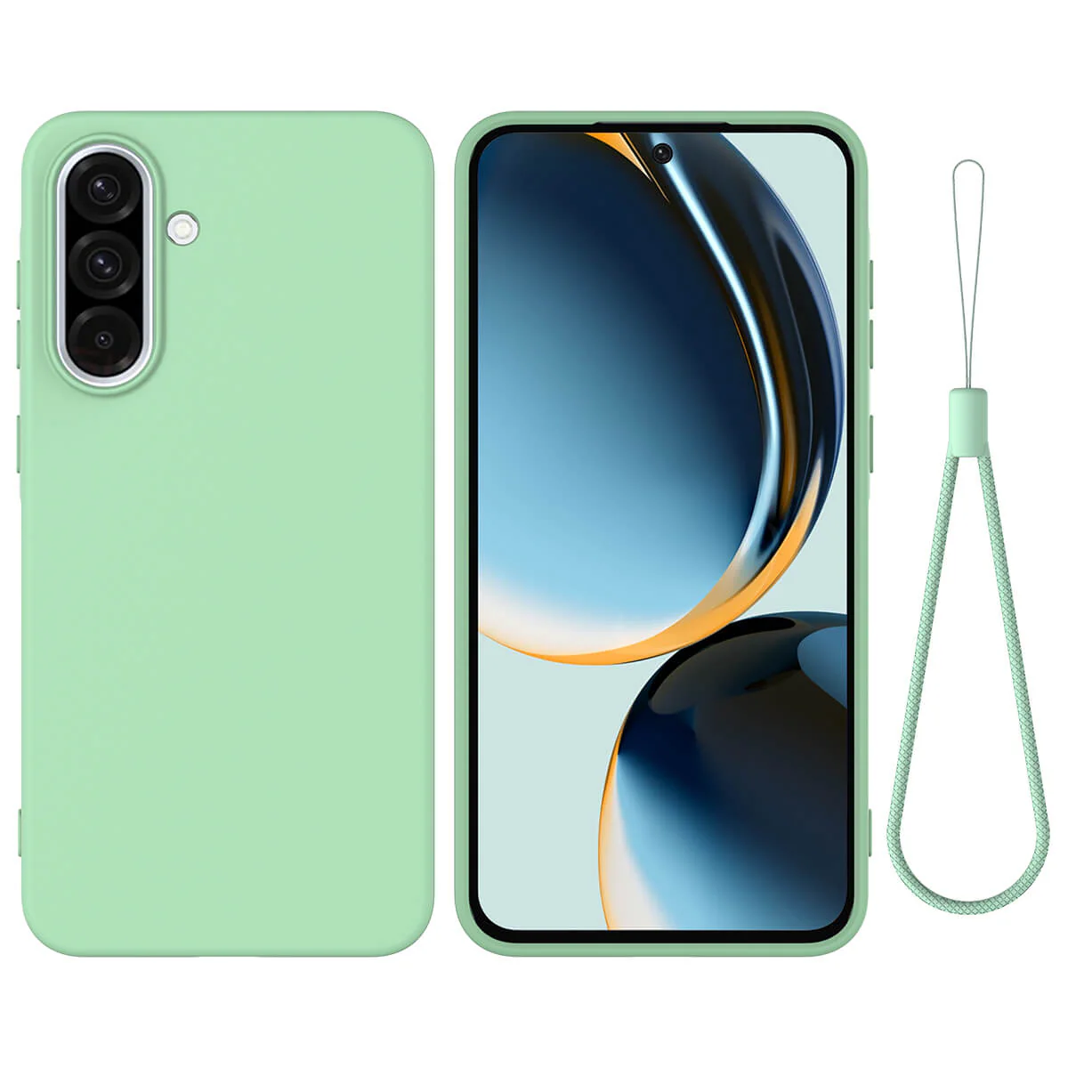 Galaxy A37 Silikon Gummi Hülle mit Riemen - Image 15