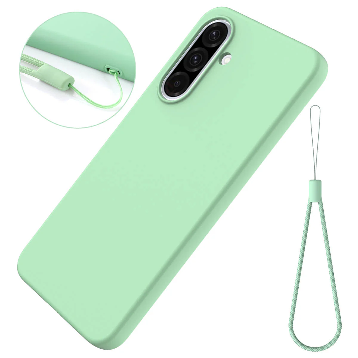Galaxy A37 Silikon Gummi Hülle mit Riemen - Image 19