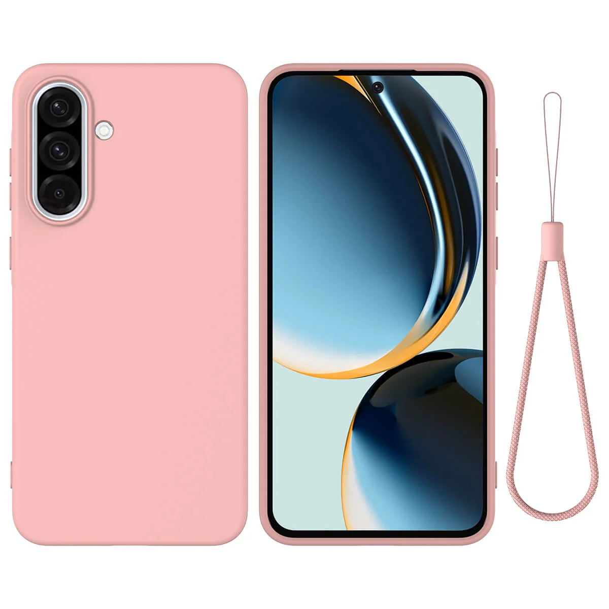 Galaxy A37 Silikon Gummi Hülle mit Riemen - Image 20