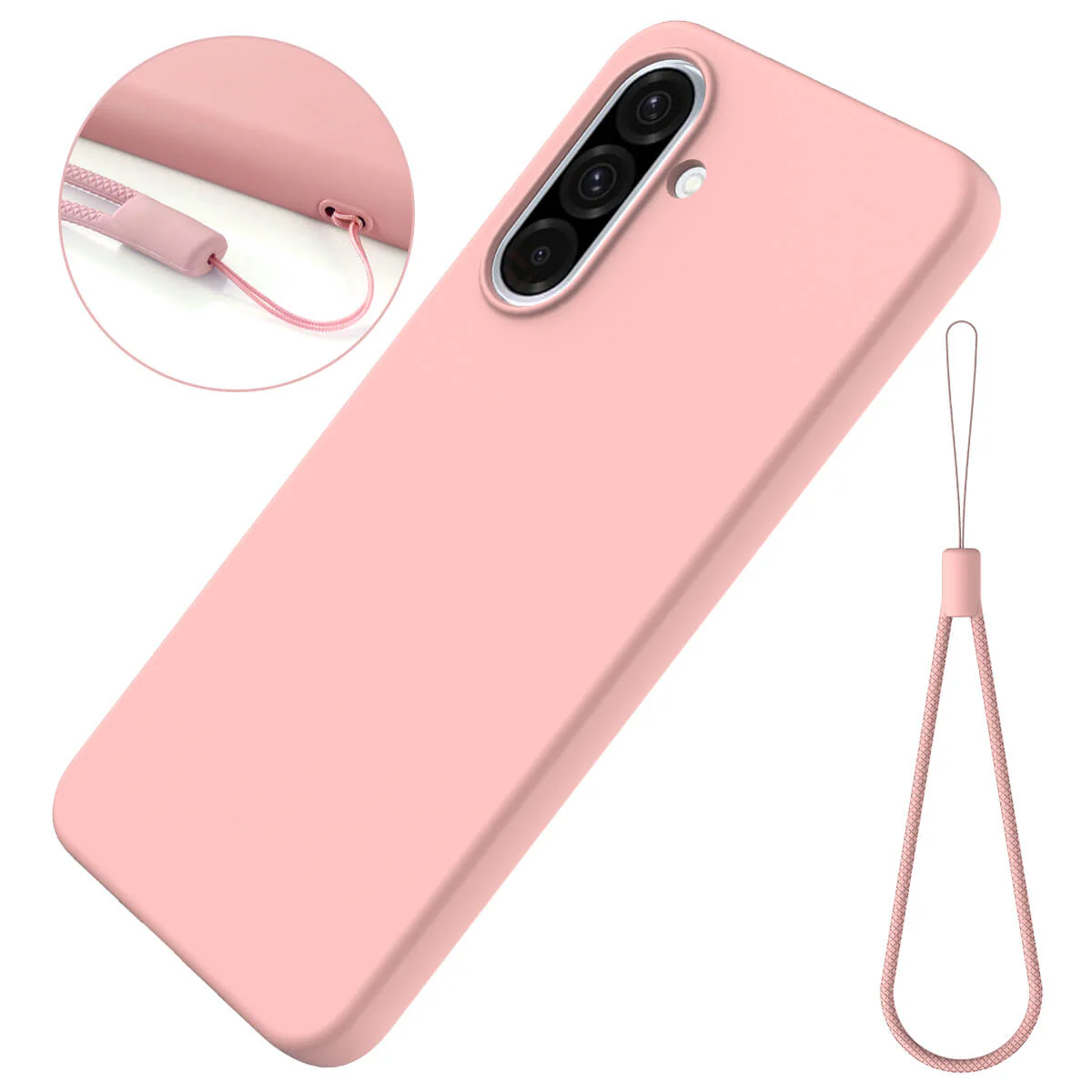 Galaxy A37 Silikon Gummi Hülle mit Riemen - Image 24