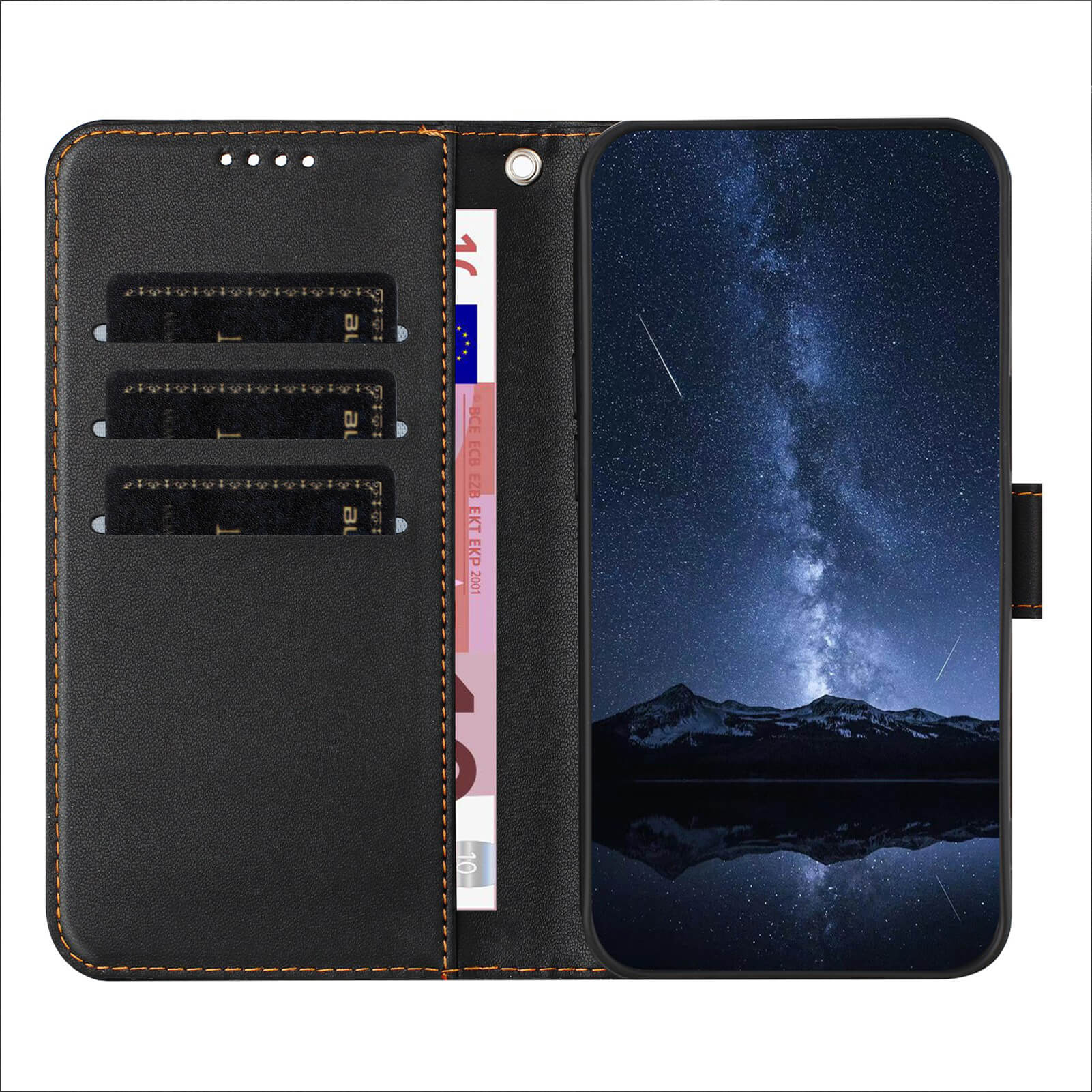 Galaxy A37 - Solide Leder Etui Hülle - Image 3