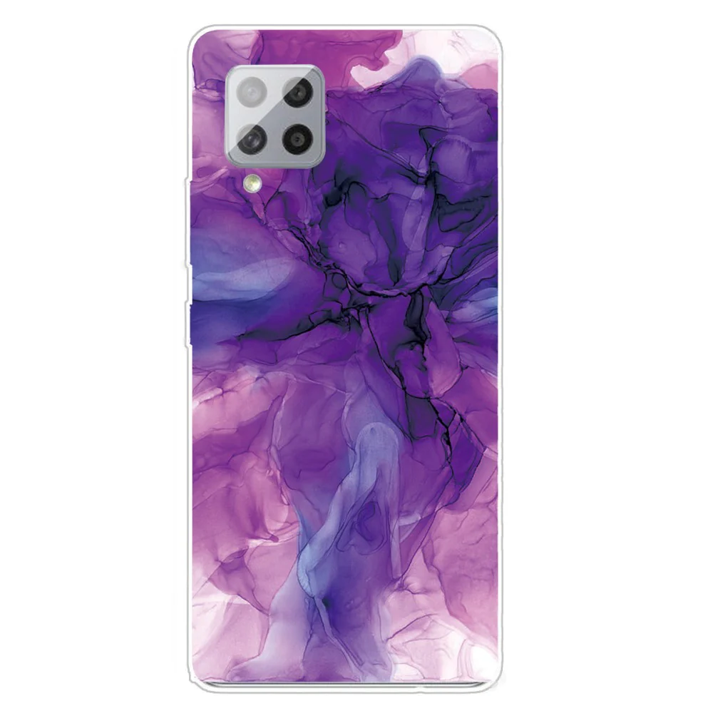 Galaxy A42 - Silikon Gummi Case Marble - Image 3
