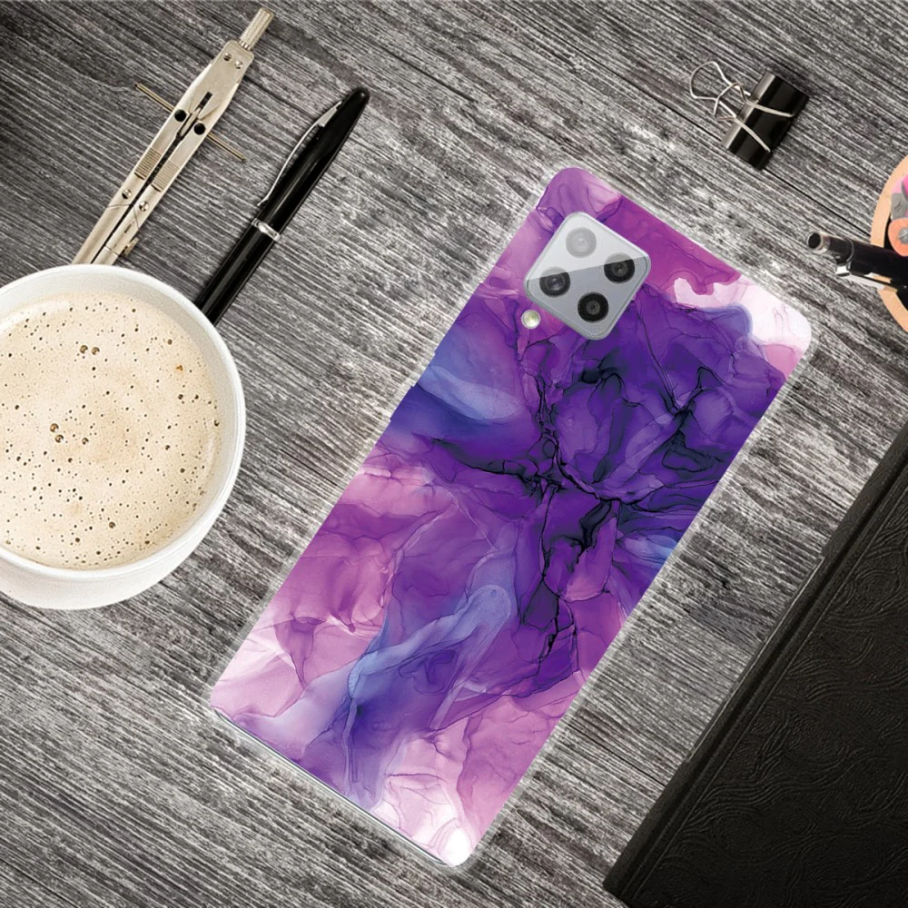 Galaxy A42 - Silikon Gummi Case Marble - Image 4