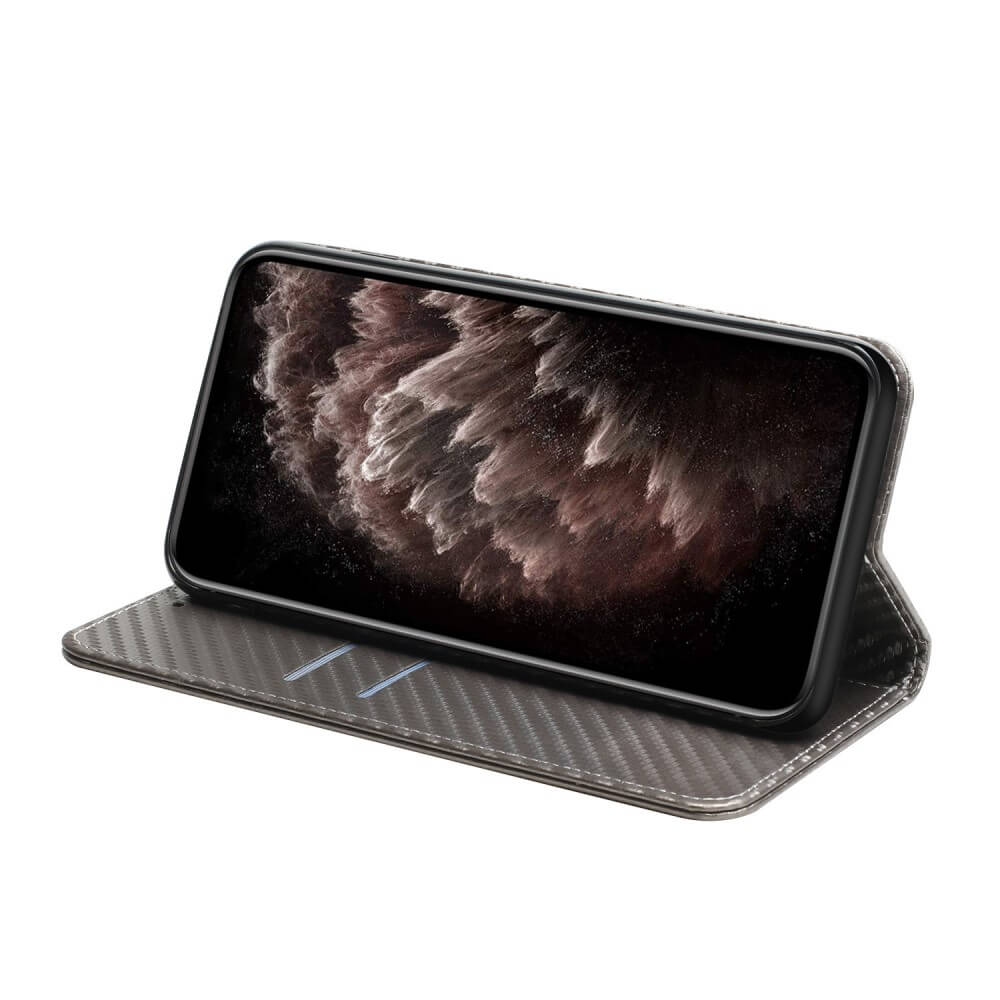 Galaxy A54 - Carbon Look Flip Case Hülle - Image 15