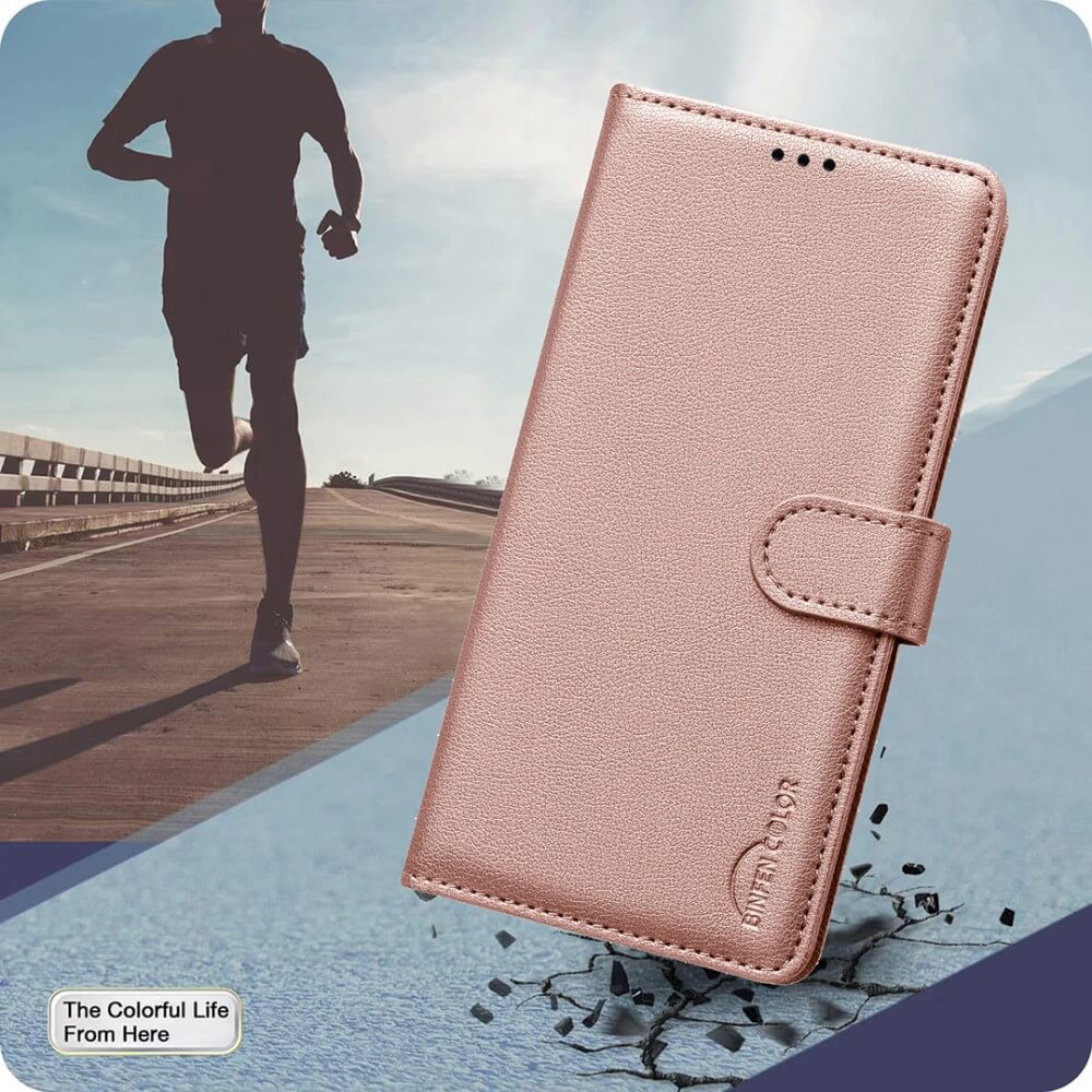 Galaxy A56 / Galaxy A36 - BINFEN Leder Etui Hülle mit RFID Blocker - Image 21
