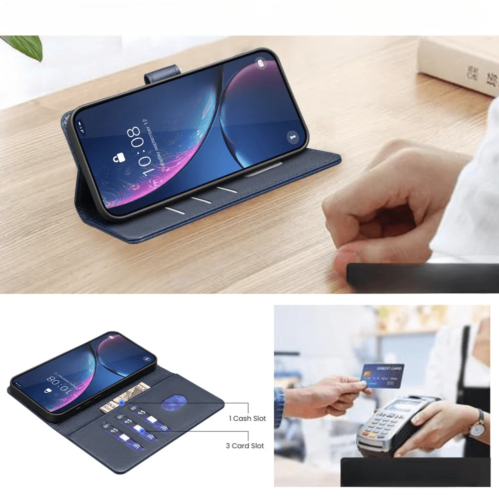 Galaxy A56 / Galaxy A36 - BINFEN Leder Etui Hülle mit RFID Blocker - Image 37