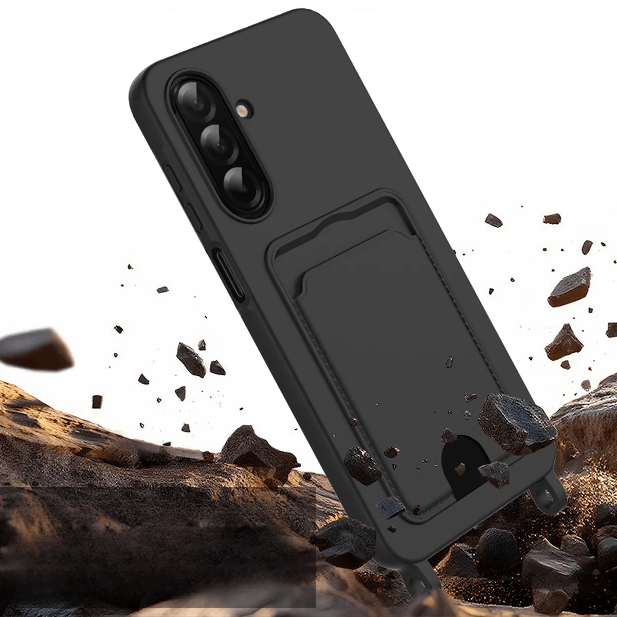 Galaxy A57 - Silikon Hülle mit Kartenfach & Trageschlaufe - Image 5