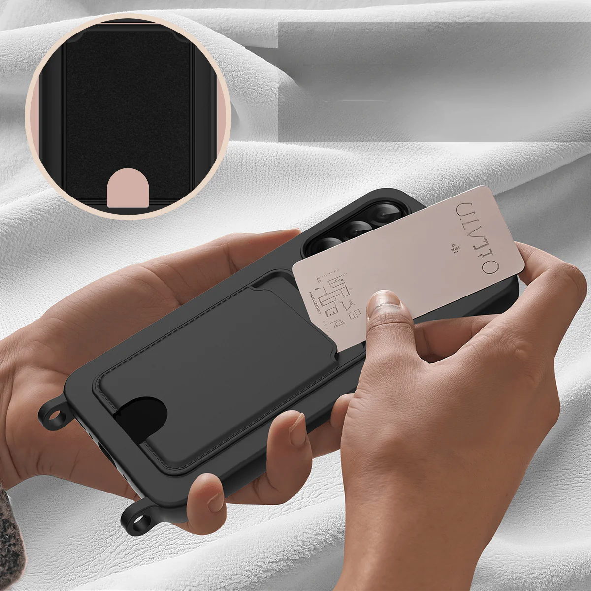 Galaxy A57 - Silikon Hülle mit Kartenfach & Trageschlaufe - Image 6