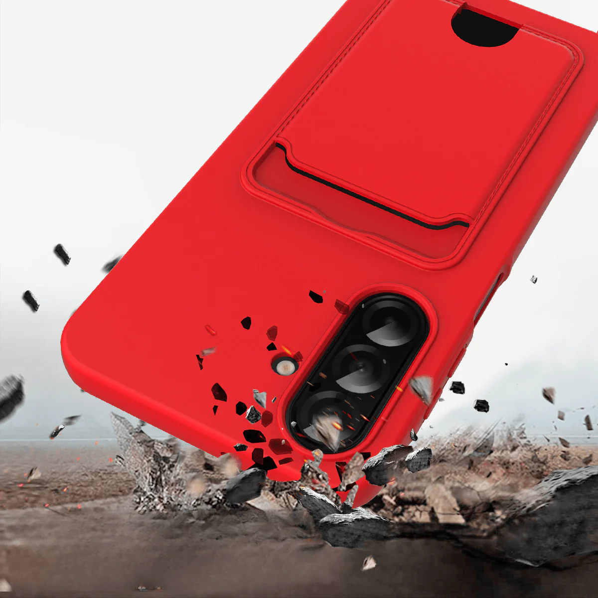 Galaxy A57 - Silikon HĂŒlle mit Kartenhalter & UmhĂ€ngeband - Image 8